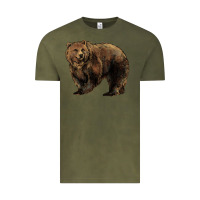 Vintage Olive Grizzly Bear Vintage Tee - HowdyJamesFarm