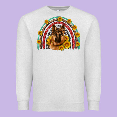 German Shepherd Rainbow Premium Sweatshirt Designed By Artiststas