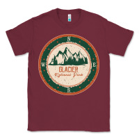 Burgundy Glacier National Park Classic Tee - minhPixels