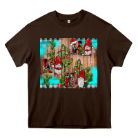 Chocolate Brown ho ho ho gnome Heavy Core Tee - JahusDesignShop
