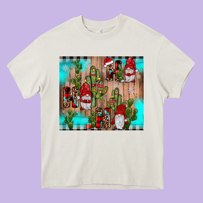 Ho Ho Ho Gnome Heavy Core Tee Designed By Jahusdesignshop