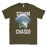 Army Green Kids Storm Chaser Boys Storm Hunter Tornado Gift Classic Tee - minhPixels