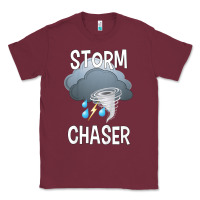 Burgundy Kids Storm Chaser Boys Storm Hunter Tornado Gift Classic Tee - minhPixels