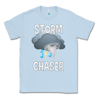 Dusty Blue Kids Storm Chaser Boys Storm Hunter Tornado Gift Classic Tee - minhPixels