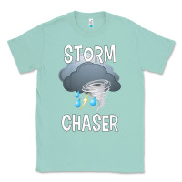 Seafoam Kids Storm Chaser Boys Storm Hunter Tornado Gift Classic Tee - minhPixels