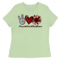 Matcha peace love sunflower Ladies Tee - Bettercallsaul