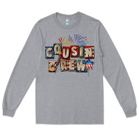 Heather Grey Cousin crew 4th of july Long Sleeve Tee - CowGirlArtShop
