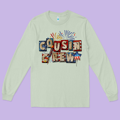 Cousin Crew 4th Of July Long Sleeve Tee Designed By Cowgirlartshop