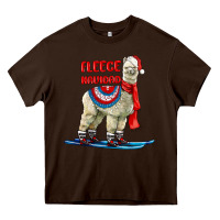 Chocolate Brown Fleece Navidad Alpaca Heavy Core Tee - LillyAllenDesigns