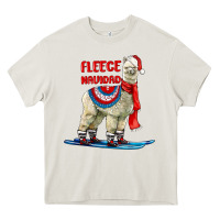 Cream Fleece Navidad Alpaca Heavy Core Tee - LillyAllenDesigns