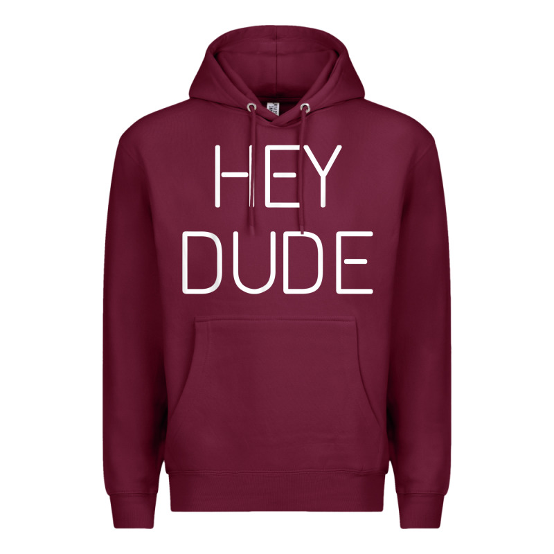 Hey Dude Tee Womens Mens Gift Premium Hoodie by minhPixels | Teevron