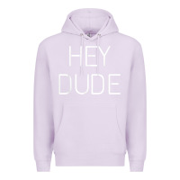 Lilac Hey Dude Tee Womens Mens Gift Premium Hoodie - minhPixels