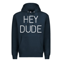 Navy Hey Dude Tee Womens Mens Gift Premium Hoodie - minhPixels