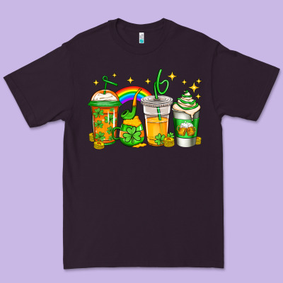 St Patricks Day Coffee Premium Tee Designed By Jasminsmagicworld