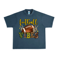 Midnight Navy Football vibes yellow and green team color Urban Heavy Tee - HowdyJamesFarm