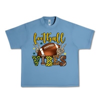 Pebble Blue Football vibes yellow and green team color Urban Heavy Tee - HowdyJamesFarm
