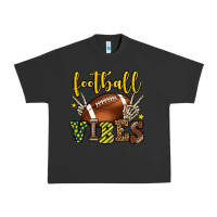Pigment Black Football vibes yellow and green team color Urban Heavy Tee - HowdyJamesFarm