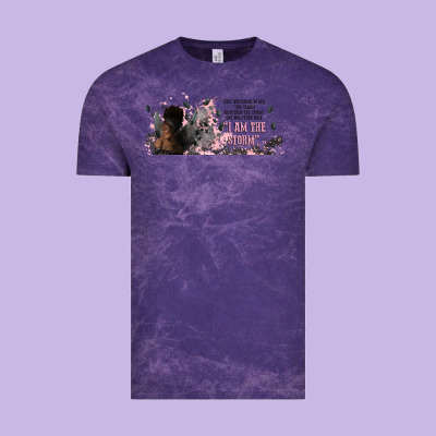 I Am The Storm With Girl And Butterflies Vintage Tee Designed By Tumblerdesignbyshophia