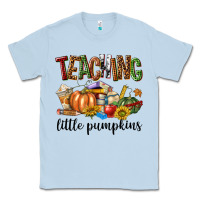 Dusty Blue Teaching Little Pumpkins Classic Tee - texasbilliewilder