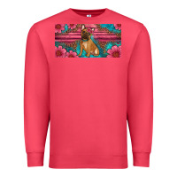 Cardinal french bulldog floral license plate Premium Sweatshirt - Artiststas