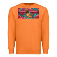 Carrot french bulldog floral license plate Premium Sweatshirt - Artiststas