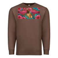 Chestnut french bulldog floral license plate Premium Sweatshirt - Artiststas