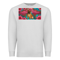Dove Grey french bulldog floral license plate Premium Sweatshirt - Artiststas