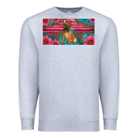 Heather Grey french bulldog floral license plate Premium Sweatshirt - Artiststas