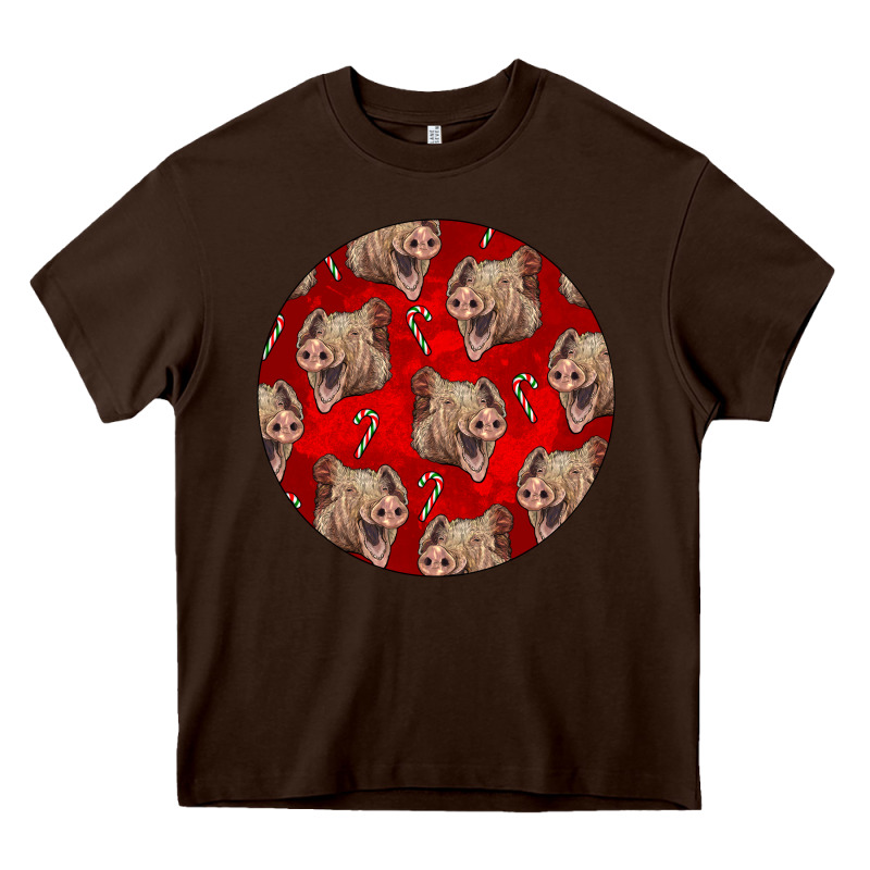 Christmas Pig Heavy Core Tee by LillyAllenDesigns | Teevron