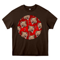Chocolate Brown christmas pig Heavy Core Tee - LillyAllenDesigns