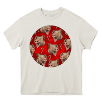 Cream christmas pig Heavy Core Tee - LillyAllenDesigns