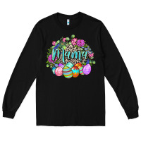 Black Easter Mama Happy Easter Day Long Sleeve Tee - CowGirlArtShop