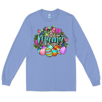 Colony Blue Easter Mama Happy Easter Day Long Sleeve Tee - CowGirlArtShop