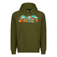 Army Green basketball coffee cups Premium Hoodie - Jasminsmagicworld