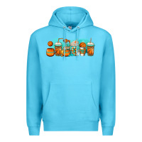 Ocean Blue basketball coffee cups Premium Hoodie - Jasminsmagicworld