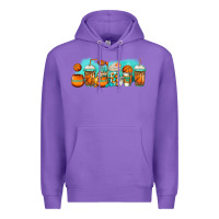Purple basketball coffee cups Premium Hoodie - Jasminsmagicworld