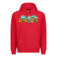 Red basketball coffee cups Premium Hoodie - Jasminsmagicworld