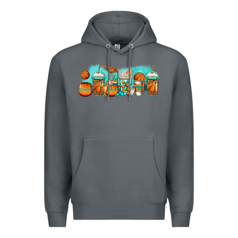Basketball Coffee Cups Premium Hoodie by Jasminsmagicworld | Teevron