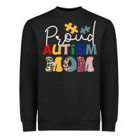 Black Proud Autism Mom Leopard Pattern Design Autism Awa Heavyweight Sweatshirt - CowhideDigitalArt
