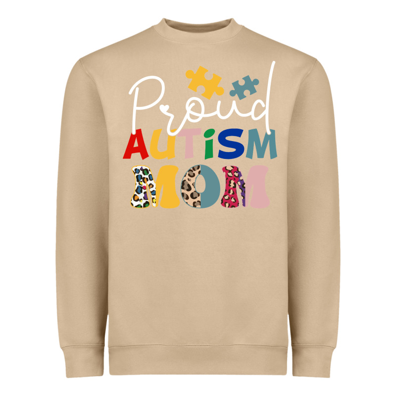 Proud Autism Mom Leopard Pattern Design Autism Awa Heavyweight Sweatshirt by CowhideDigitalArt | Teevron