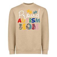 Mushroom Proud Autism Mom Leopard Pattern Design Autism Awa Heavyweight Sweatshirt - CowhideDigitalArt