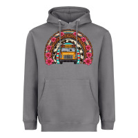 Storm school bus leopard cowhide rainbow Heavyweight Hoodie - Artiststas