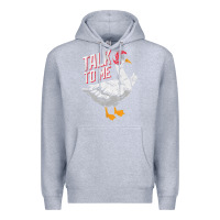 Heather Grey Talk To Me- Funny Goose Tee- Funny Goose Gifts Premium Premium Hoodie - minhPixels