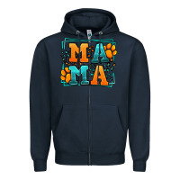 Navy Cat dog mama Mother's Day Zipper Hoodie - LillyAllenDesigns