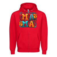 Red Cat dog mama Mother's Day Zipper Hoodie - LillyAllenDesigns