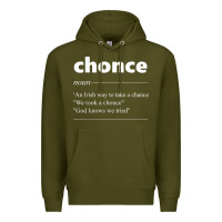 Army Green Chonce Definition We Took A Chonce Risk Lover Gift Premium Hoodie - minhPixels