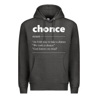 Charcoal Heather Chonce Definition We Took A Chonce Risk Lover Gift Premium Hoodie - minhPixels