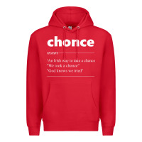 Red Chonce Definition We Took A Chonce Risk Lover Gift Premium Hoodie - minhPixels