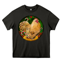 Asphalt cochin rooster christmas Heavy Core Tee - LillyAllenDesigns