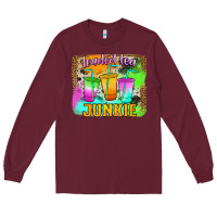 Burgundy Loaded Tea Junkie Long Sleeve Tee - Jasminsmagicworld